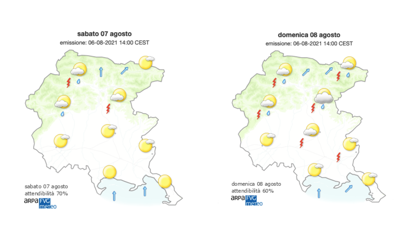 Immagine per Meteo, atteso un weekend di sole sul Goriziano con caldo afoso